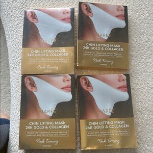Chin Lifting Mask 24K Gold & Collagen — White Chin Mask, Neck Firming
